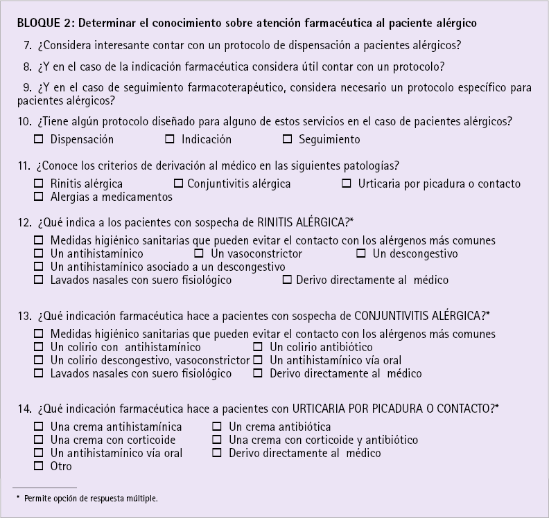 Anexo. Encuesta online para cumplimentar por los farmacéuticos comunitarios participantes Anexo. Encuesta online para cumplimentar por los farmacéuticos comunitarios participantes