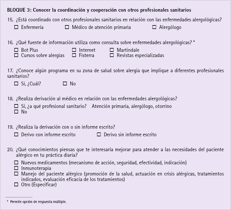 Anexo. Encuesta online para cumplimentar por los farmacéuticos comunitarios participantes Anexo. Encuesta online para cumplimentar por los farmacéuticos comunitarios participantes